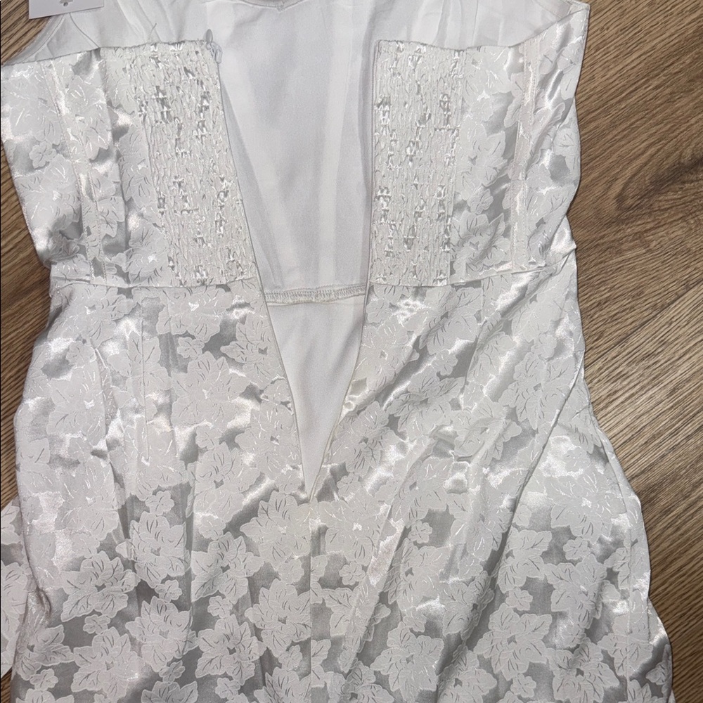 12th Tribe White Floral Strapless Dress - Picture 5 of 5